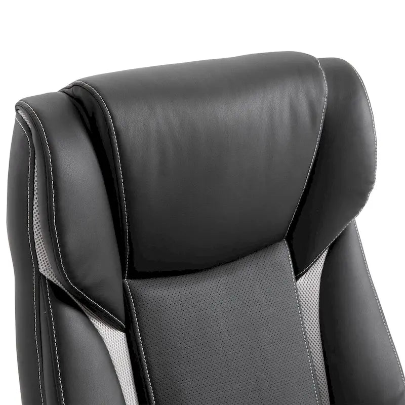 Fauteuil de bureau ergonomique Vinsetto, hauteur réglable, revêtement en cuir PU, pivotant à 360°, siège de travail à domicile, noir