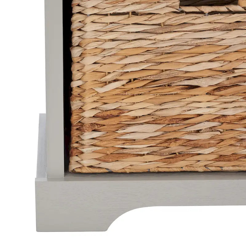 Banc-panier de rangement tressé SAFAVIEH Euphemia marron - 33,5 x 16,1 x 19,9 cm (34 po L x 16 po P x 20 po H)