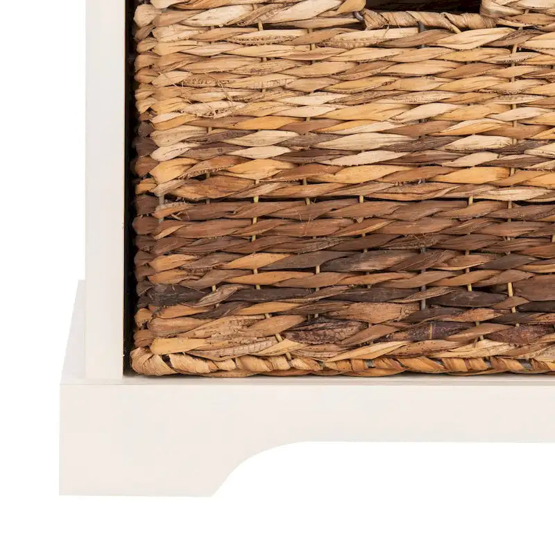 Banc-panier de rangement tressé SAFAVIEH Euphemia marron - 33,5 x 16,1 x 19,9 cm (34 po L x 16 po P x 20 po H)