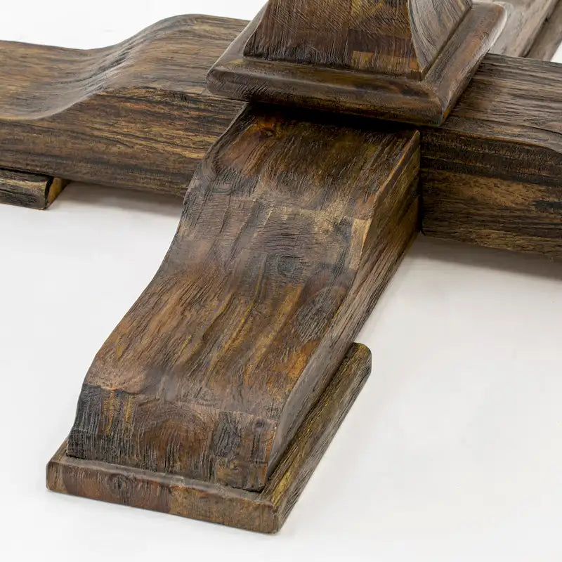 Ensemble de salle à manger East West Furniture : une table de cuisine ronde et des chaises Parsons couleur sable clair, style jacobéen vieilli (pièces au choix).