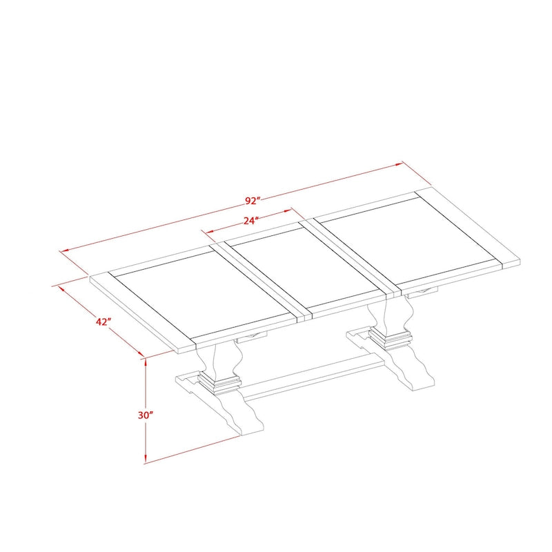 Ensemble de salle à manger East West Furniture : une table rectangulaire et des chaises en lin beige clair (composition au choix).