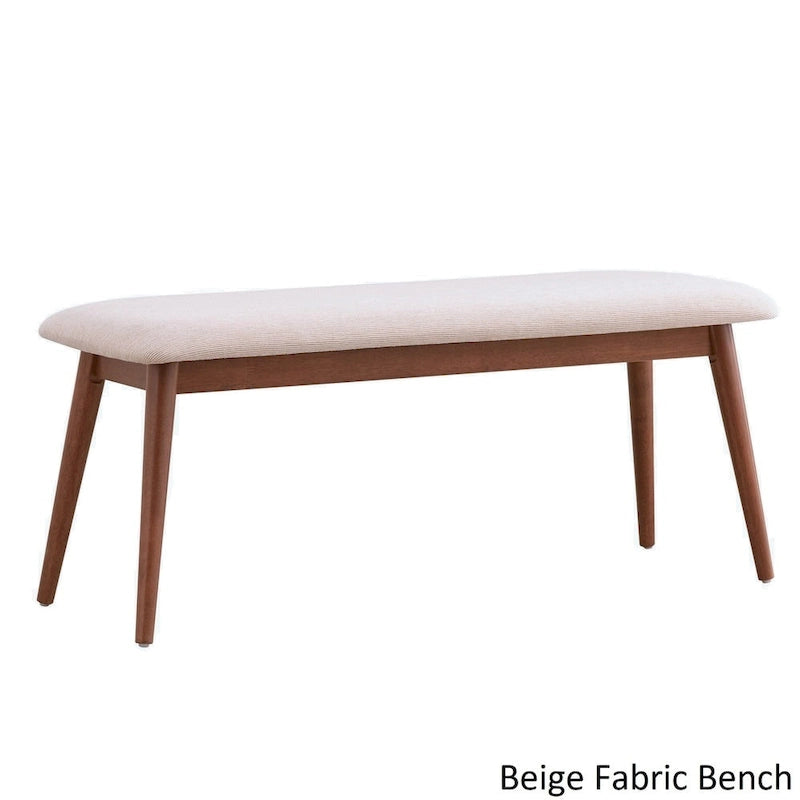 Ensemble de salle à manger rectangulaire Nadine, finition noyer foncé - Chaises à dossier incurvé par iNSPIRE Q Modern