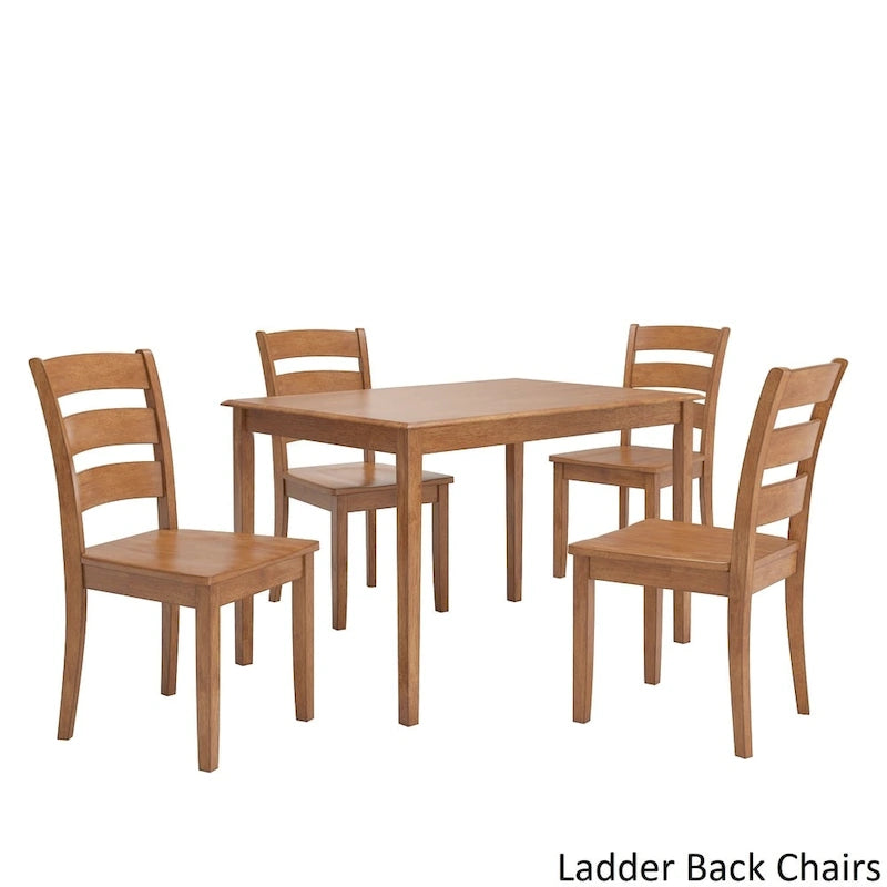 Ensemble de salle à manger rectangulaire Wilmington II 48 po, 5 pièces, finition chêne, par iNSPIRE Q Classic