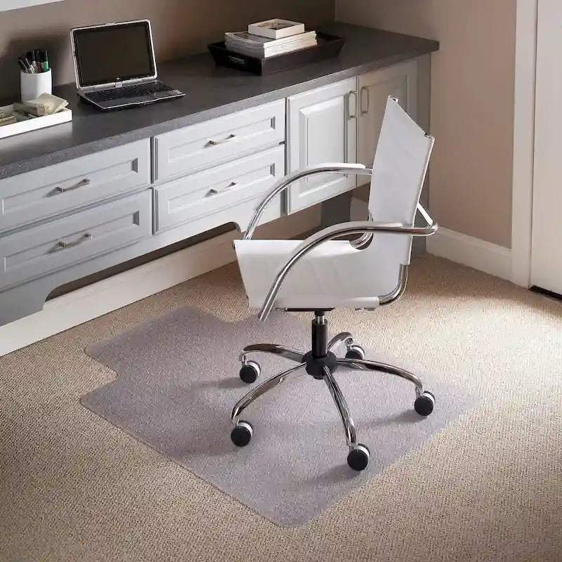 Tapis de chaise 45 x 53 avec rebord et surface texturée antidérapante et résistante aux éraflures