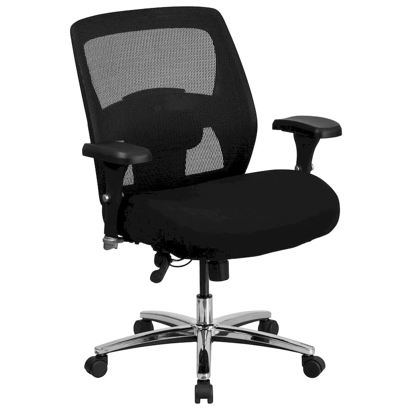 Chaise de bureau ergonomique en maille pour usage intensif 24h/24 et 7j/7, supportant jusqu'à 227 kg (500 lb).