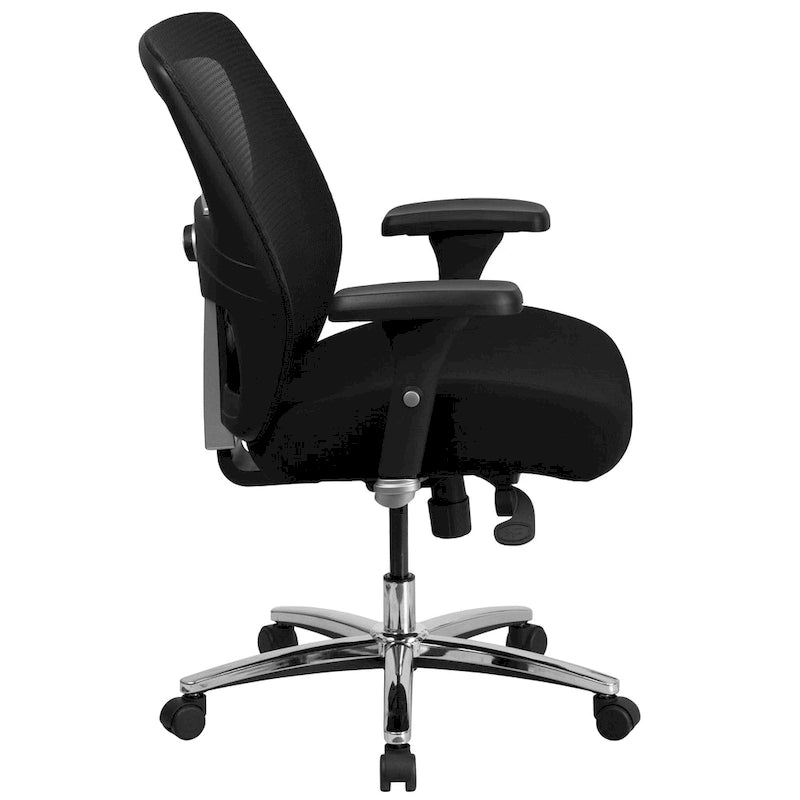 Chaise de bureau ergonomique en maille pour usage intensif 24h/24 et 7j/7, supportant jusqu'à 227 kg (500 lb).