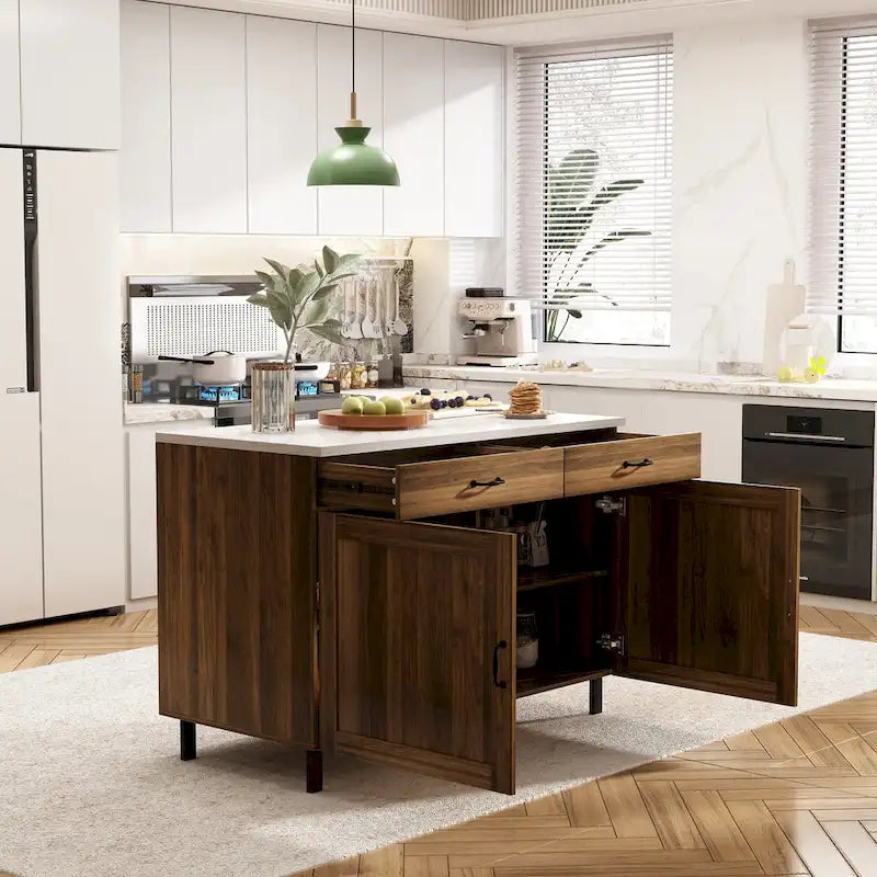 Îlot de cuisine élégant - Organisez et embellissez votre espace - Buffet - 120 x 60 x 85 cm