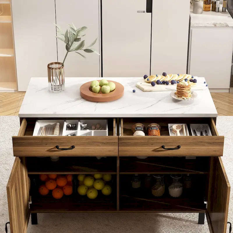 Îlot de cuisine élégant - Organisez et embellissez votre espace - Buffet - 120 x 60 x 85 cm
