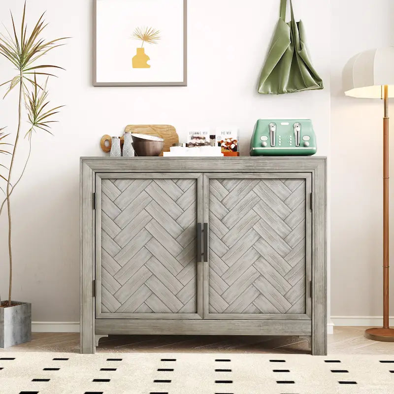 Console/table d'appoint avec 2 étagères