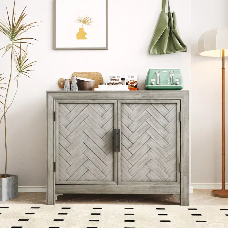 Console/table d'appoint avec 2 étagères