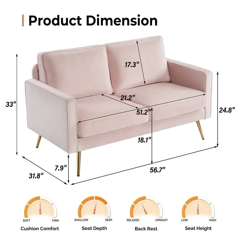 Canapé deux places moderne VINGLI 56
