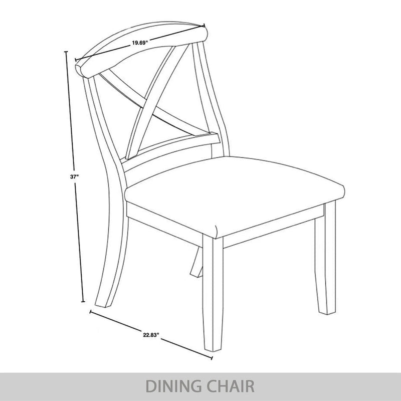 Ensemble de salle à manger en bois 7 pièces CraftPorch style ferme
