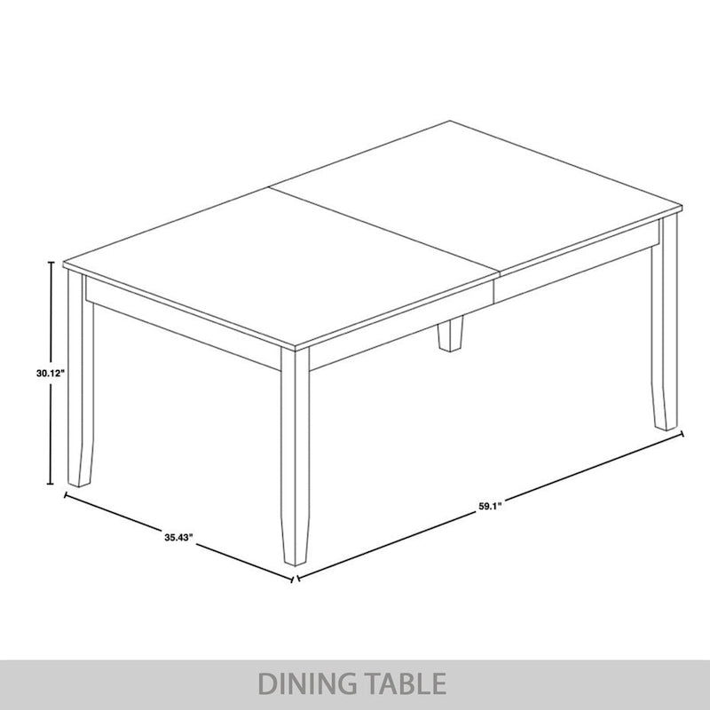 Ensemble de salle à manger en bois 7 pièces CraftPorch style ferme