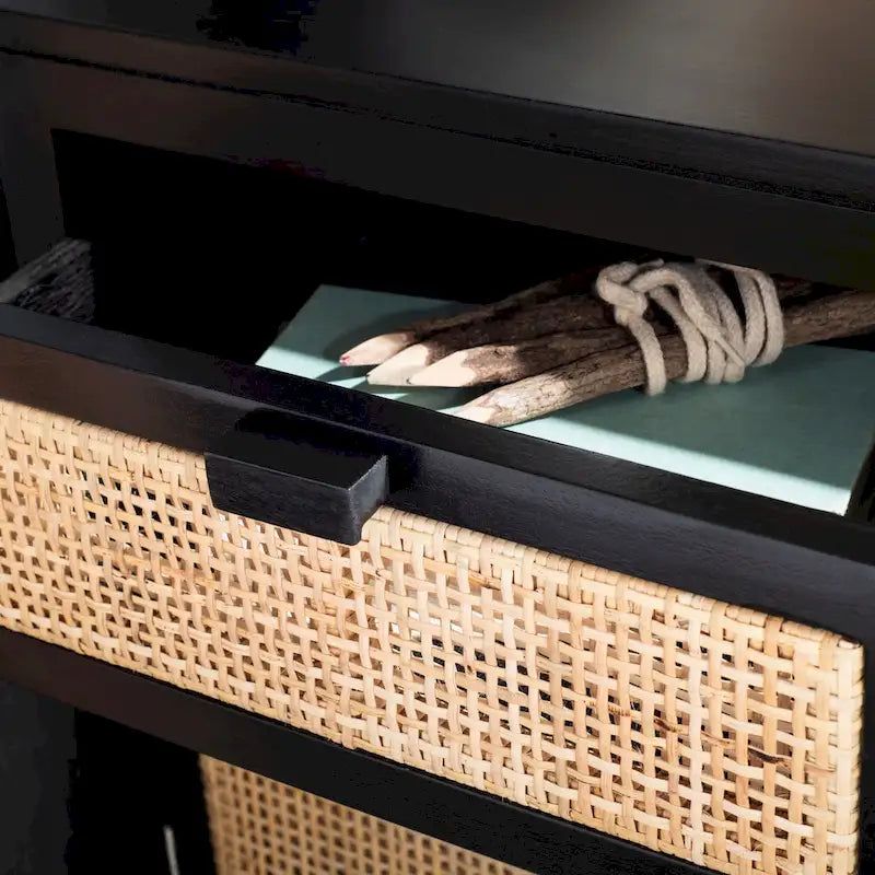 Table de chevet SAFAVIEH Zhane Coastal à 1 tiroir et 1 porte