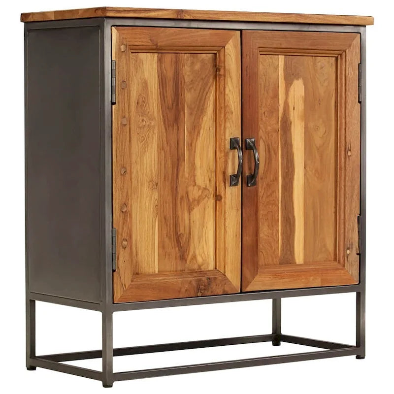 vidaXL Sideboard Recycled Teak and Steel 25.6x11.8x27.6