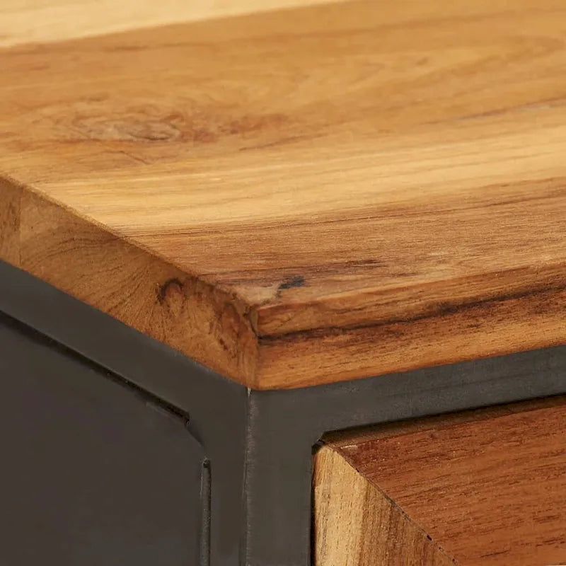 Buffet vidaXL en teck recyclé et acier 25,6 x 11,8 x 27,6