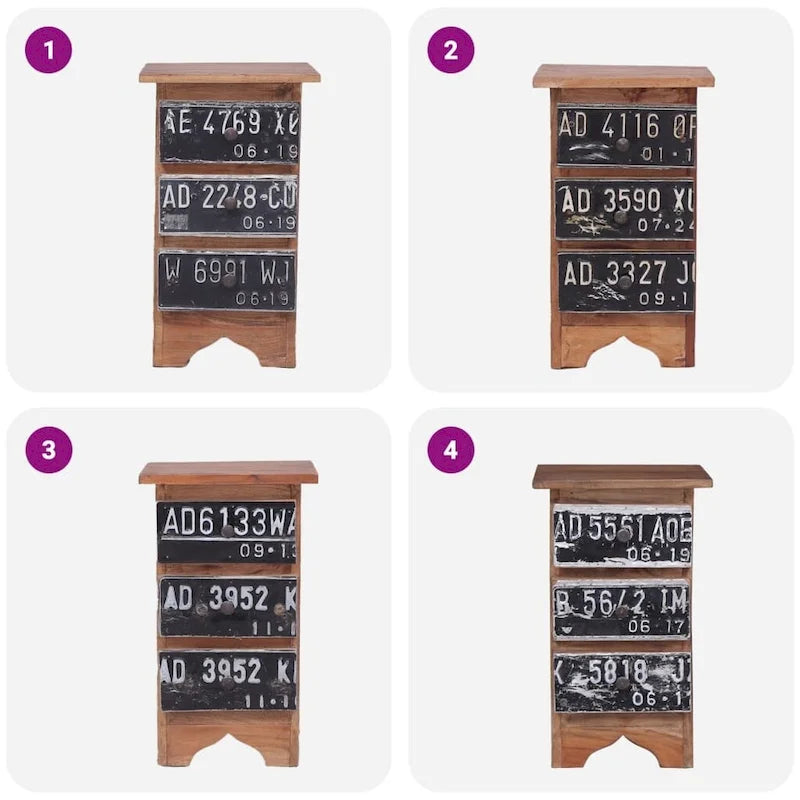 Table de chevet vidaXL en acajou massif