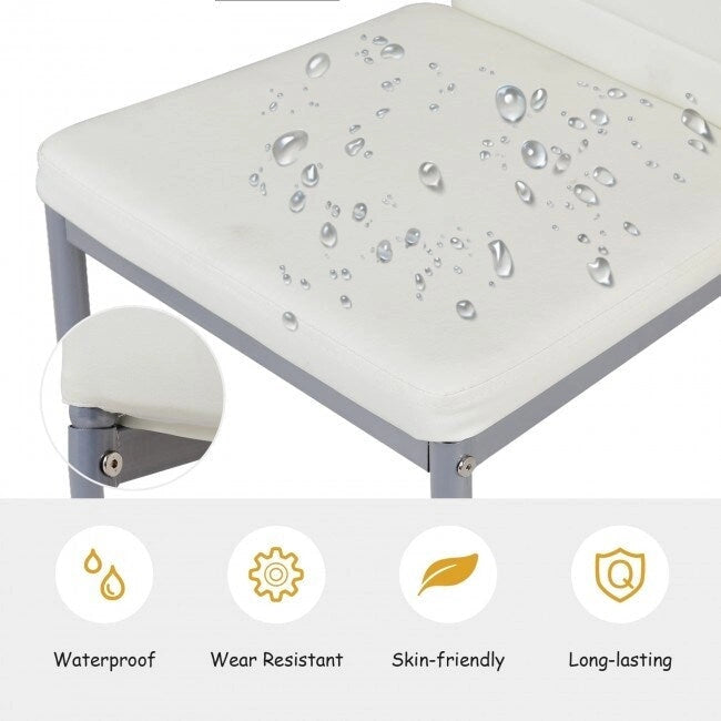 Ensemble de 4 chaises de salle à manger élégantes en cuir PVC avec pieds en métal massif - 16,0 x 20,0 x 38,5 (L x P x H)