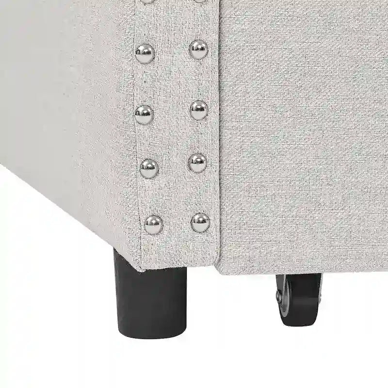 Lit de jour avec tiroirs, capitonné et rembourré