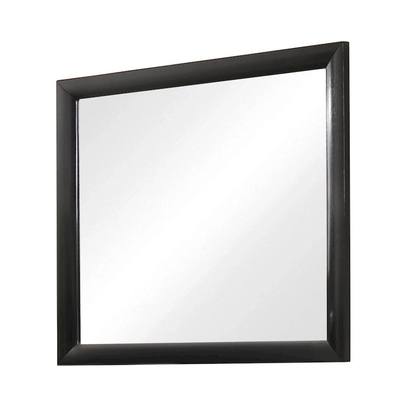 Ensemble de chambre à coucher Isabel Black 5 pièces avec rangement et 2 tables de chevet