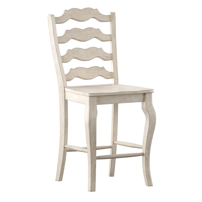 Chaises de comptoir Eleanor à dossier échelle en bois (lot de 2) par iNSPIRE Q Classic