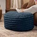 Pouf Jaxx Paran - Ottoman moelleux en fausse fourrure pour un intérieur moderne