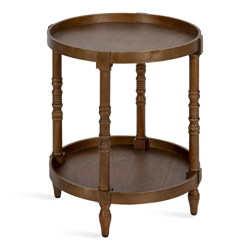 Table d'appoint ronde en bois Kate et Laurel Bellport