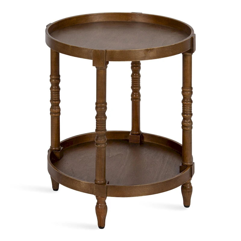 Table d'appoint ronde en bois Kate et Laurel Bellport