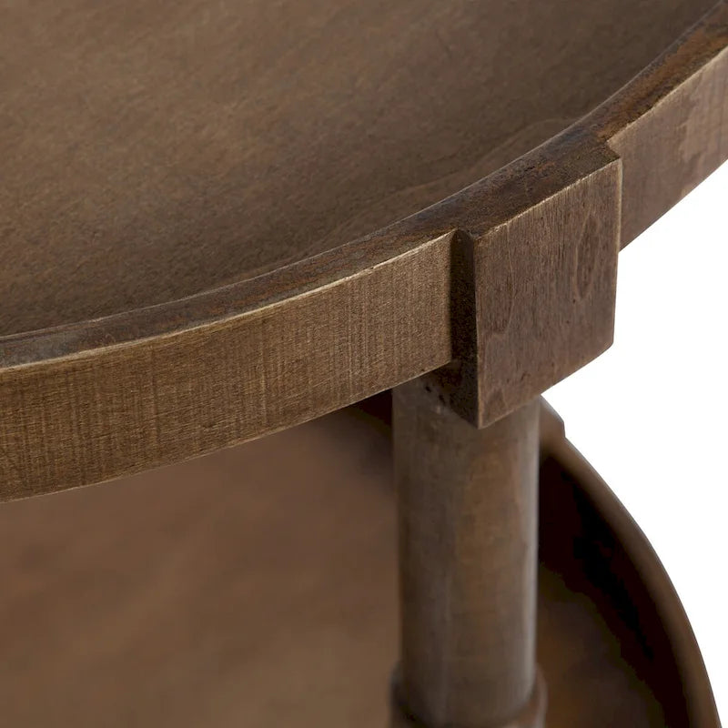 Table d'appoint ronde en bois Kate et Laurel Bellport