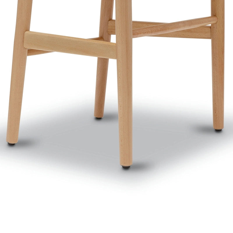 Chaises en poly et écorce tressée - Structure en bois massif (lot de 2)