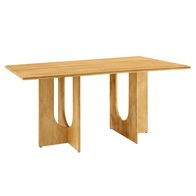 Table de salle à manger rectangulaire Rivian 70 en bois