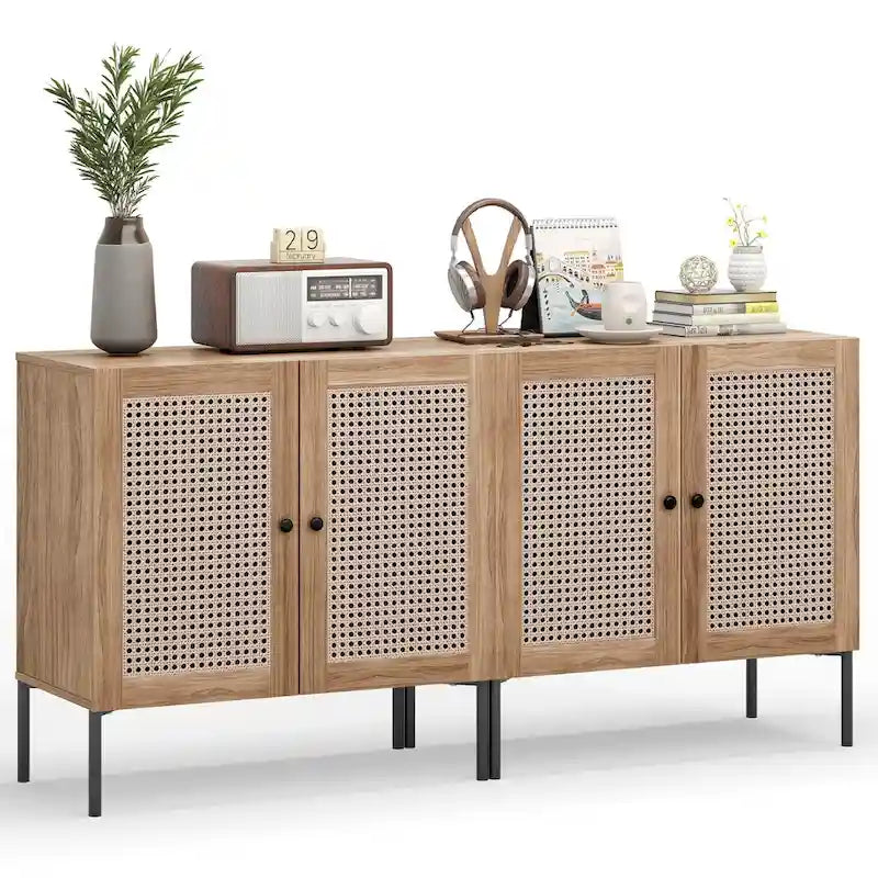 Buffet/meuble à vin/armoire à vin (2 pièces) avec étagère réglable