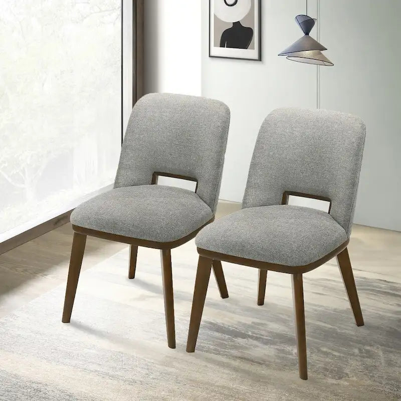 Chaises de salle à manger modernes de luxe Raleigh en bois massif (lot de 2)