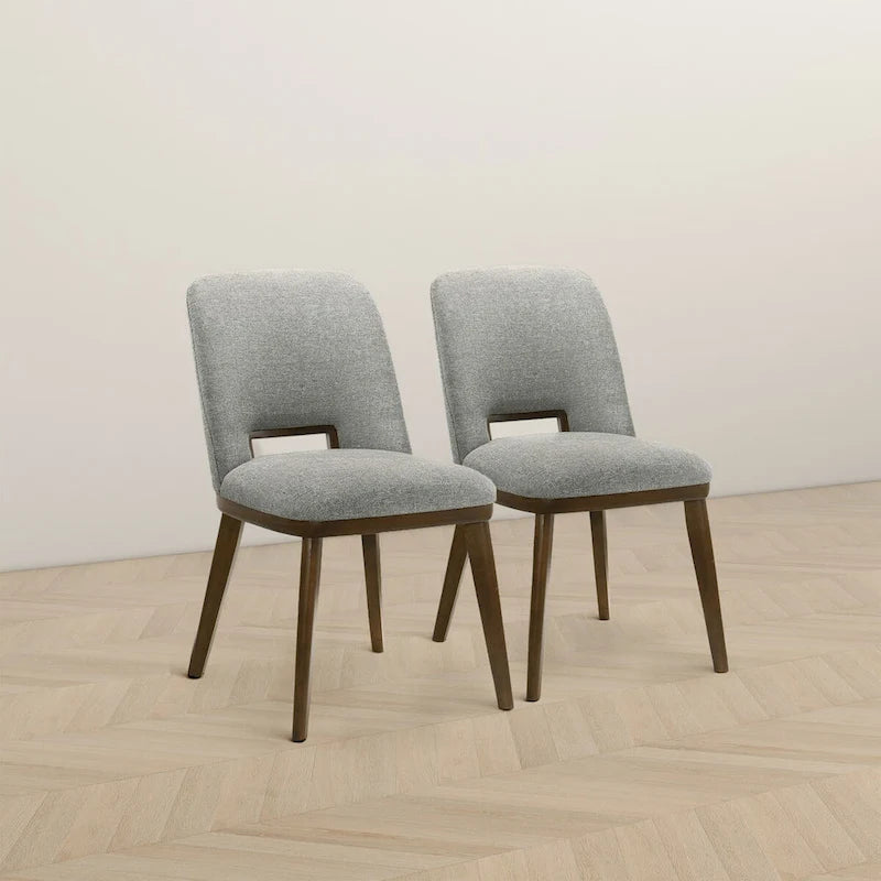 Chaises de salle à manger modernes de luxe Raleigh en bois massif (lot de 2)