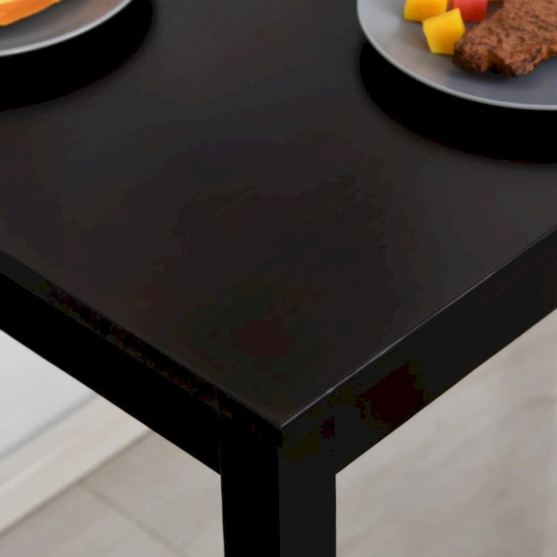 Ensemble de salle à manger 5 pièces, table et chaises de cuisine en bois pour coin repas, brun châtaigne