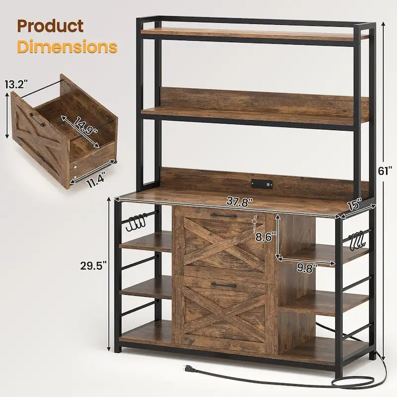 Armoire à dossiers suspendus à 6 niveaux avec serrure et station de recharge verticale