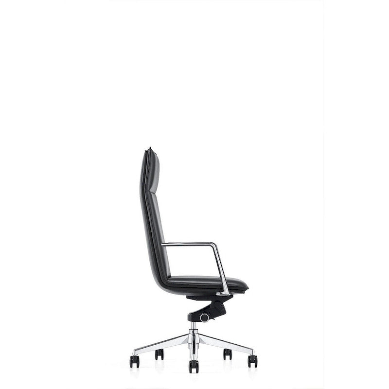 Fauteuil de bureau de direction moderne Modrest Gorsky noir à dossier haut