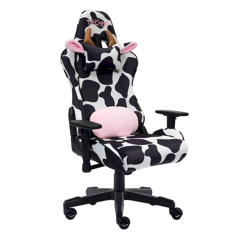 Chaise de jeu réglable Luxx Series à imprimé vache amusant