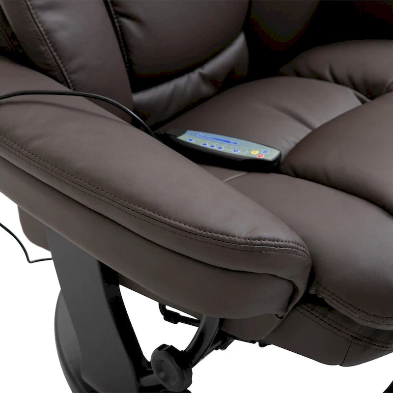 Fauteuil inclinable massant HOMCOM en cuir PU avec repose-pieds