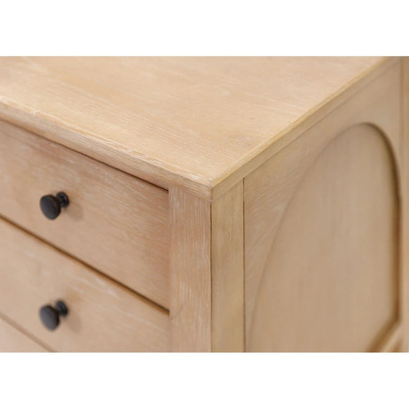 Classeur latéral moderne en bois, tiroir de rangement pour dossiers, tiroir de bureau, entièrement assemblé, marron clair