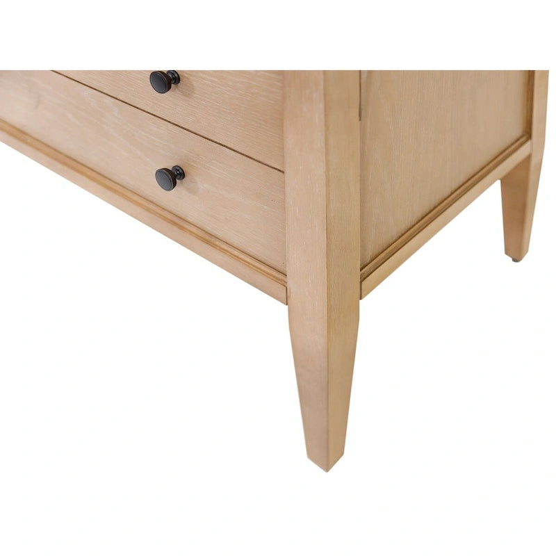 Classeur latéral moderne en bois, tiroir de rangement pour dossiers, tiroir de bureau, entièrement assemblé, marron clair