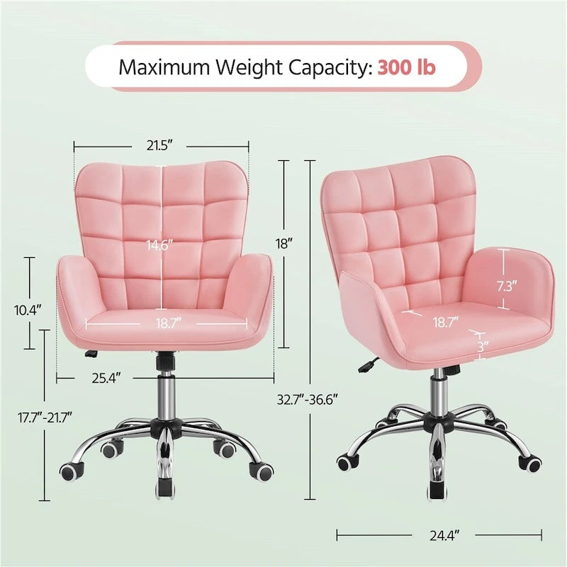 Chaise de bureau Yaheetech en similicuir avec accoudoirs rembourrés - Chaise de bureau moderne - Non disponible