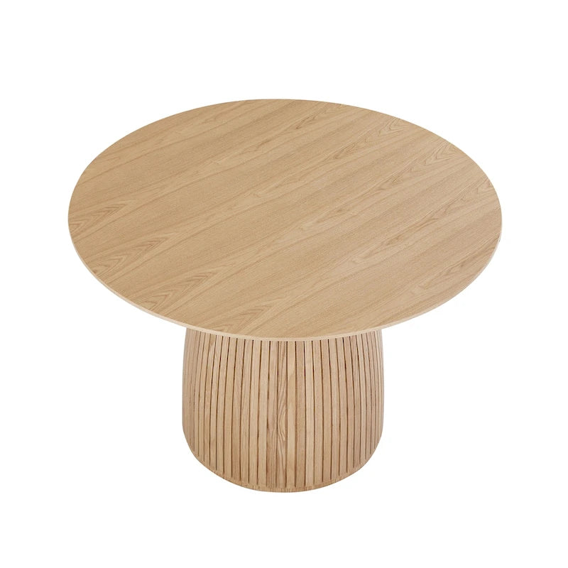 Table de salle à manger ronde, table de cuisine moderne en bois