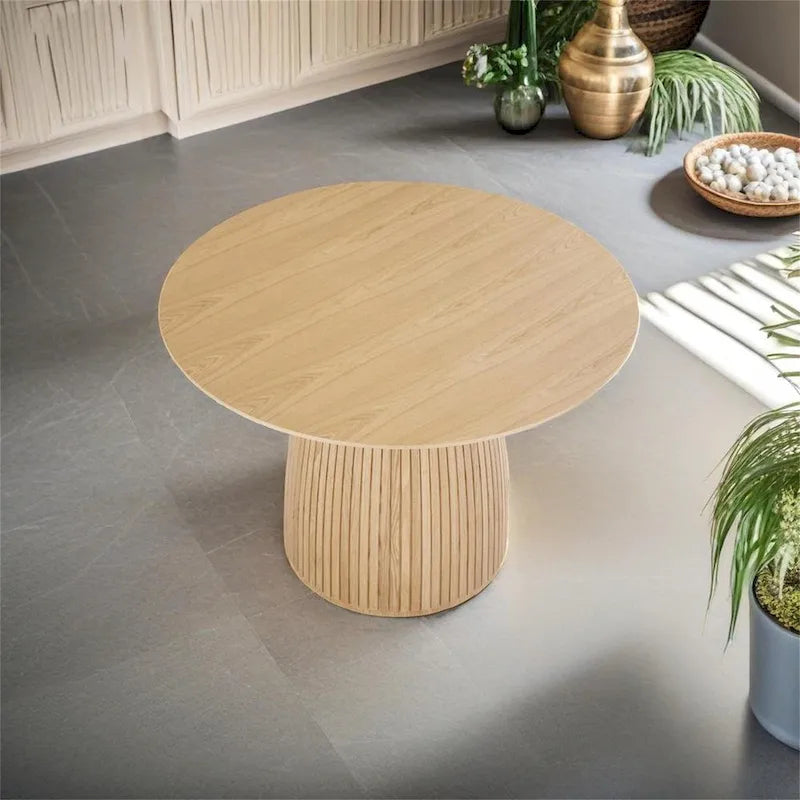 Round Dining Table Modern Wood Kitchen Table