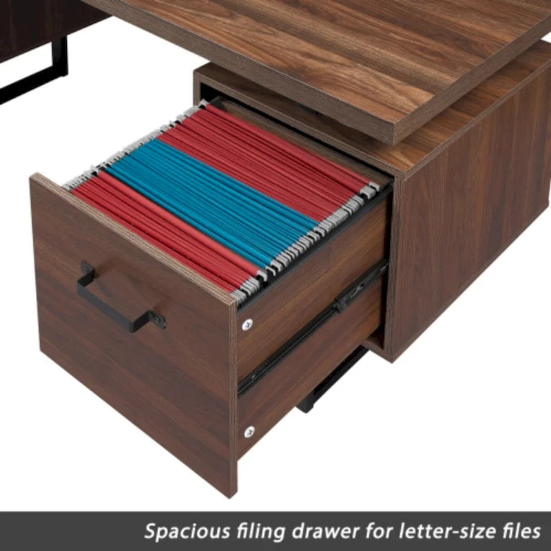 Bureau d'ordinateur avec tiroirs pour bureau à domicile