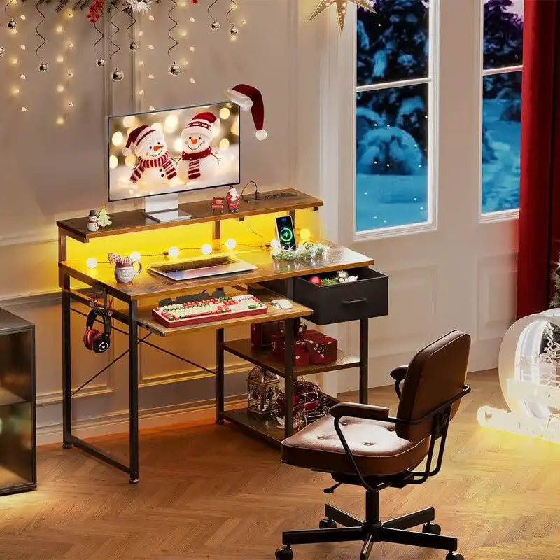 Bureau de 40 pouces avec prises électriques