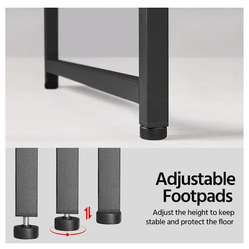 Bureau d'ordinateur Yaheetech de 47,5 pouces pour la maison, avec prise électrique et étagère surélevée