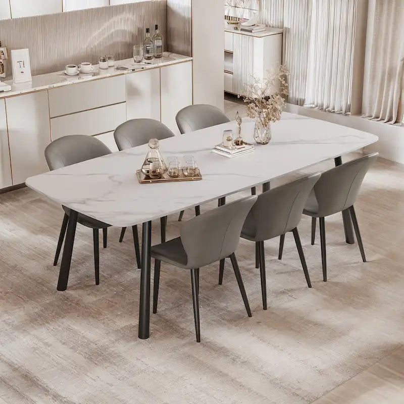 Ensemble de 3/6/9/12 chaises de salle à manger modernes en similicuir - Confortables, faciles à nettoyer, design contemporain pour la cuisine ou la salle à manger