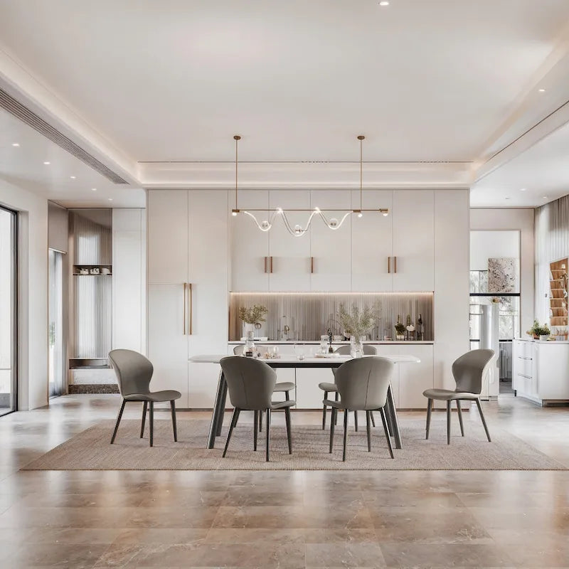 Ensemble de 3/6/9/12 chaises de salle à manger modernes en similicuir - Confortables, faciles à nettoyer, design contemporain pour la cuisine ou la salle à manger