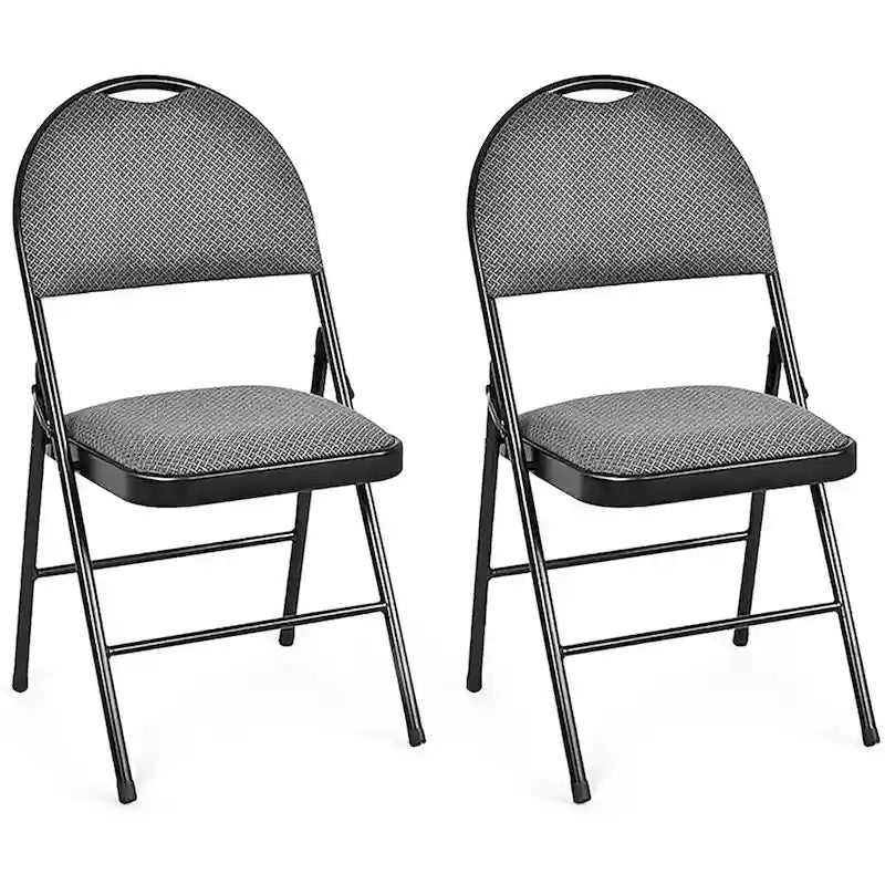 Lot de 2 ou 4 chaises pliantes portables rembourrées pour bureau, cuisine ou salle à manger
